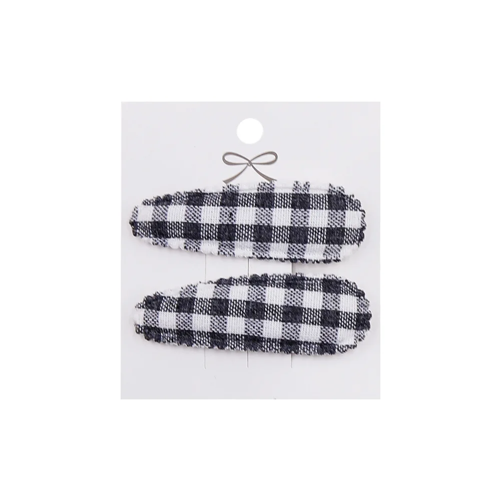 Hair Clips 2pc Floral Print 2inch Basic Snap - Uniqwear