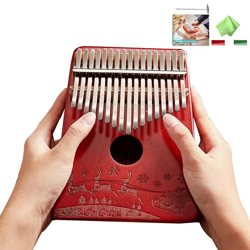 

Детское мини-пианино для большого пальца, 17 клавиш, портативное пальцевое пианино из массива дерева, музыкальный инструмент для взрослых и детей