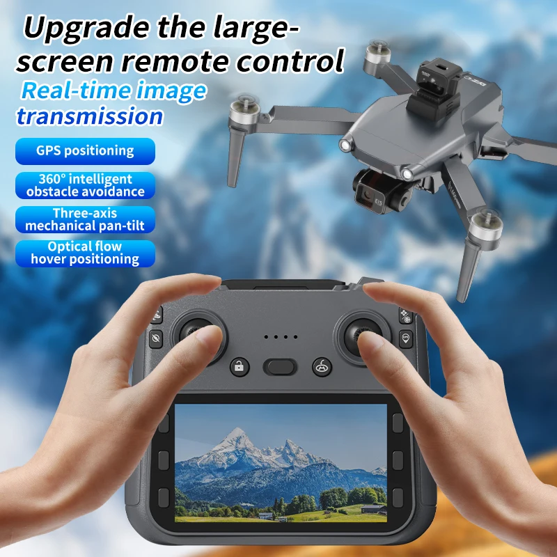 New L600 Pro Max Professional Drone With 8K Camera 3-Axis Gimbal WIFI 360° Obstacle Avoidance Large Screen FPV Brushless RC Dron