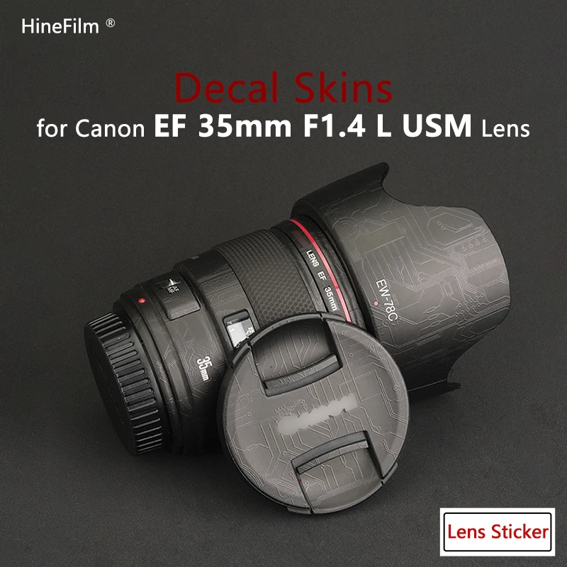 Per Canon 35 F1.4 Lens Skin Ef35 F1.4 Lens Sticker Per Canon Ef 35Mm F/1.4L Usm Lens Pellicola Di Copertura Antigraffio