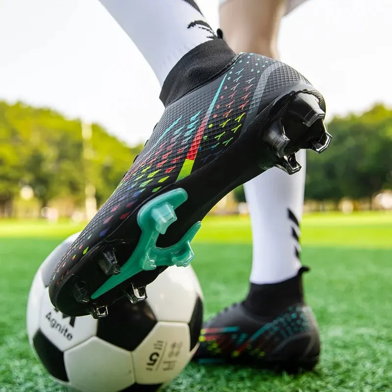 2024 Soccer Shoes Men Football Boots Light Non-slip AG/FG Soccer Cleats Grass Training Sneakers Outdoor Sport Football Shoes