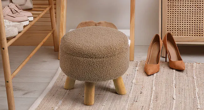 round ottoman with storage