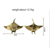 Retro Brass Ocean Devil Fish Watching Fishes Sea Animals Model Fishbowl Decoration Action Figures Education Miniature Kids Toys 2