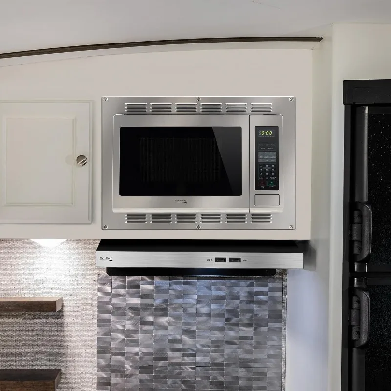 RecPro RV Convection Microwave Stainless Steel 1.1cu. ft. | 120V | Appliances | Direct Replacement for High Pointe and Greystone 2