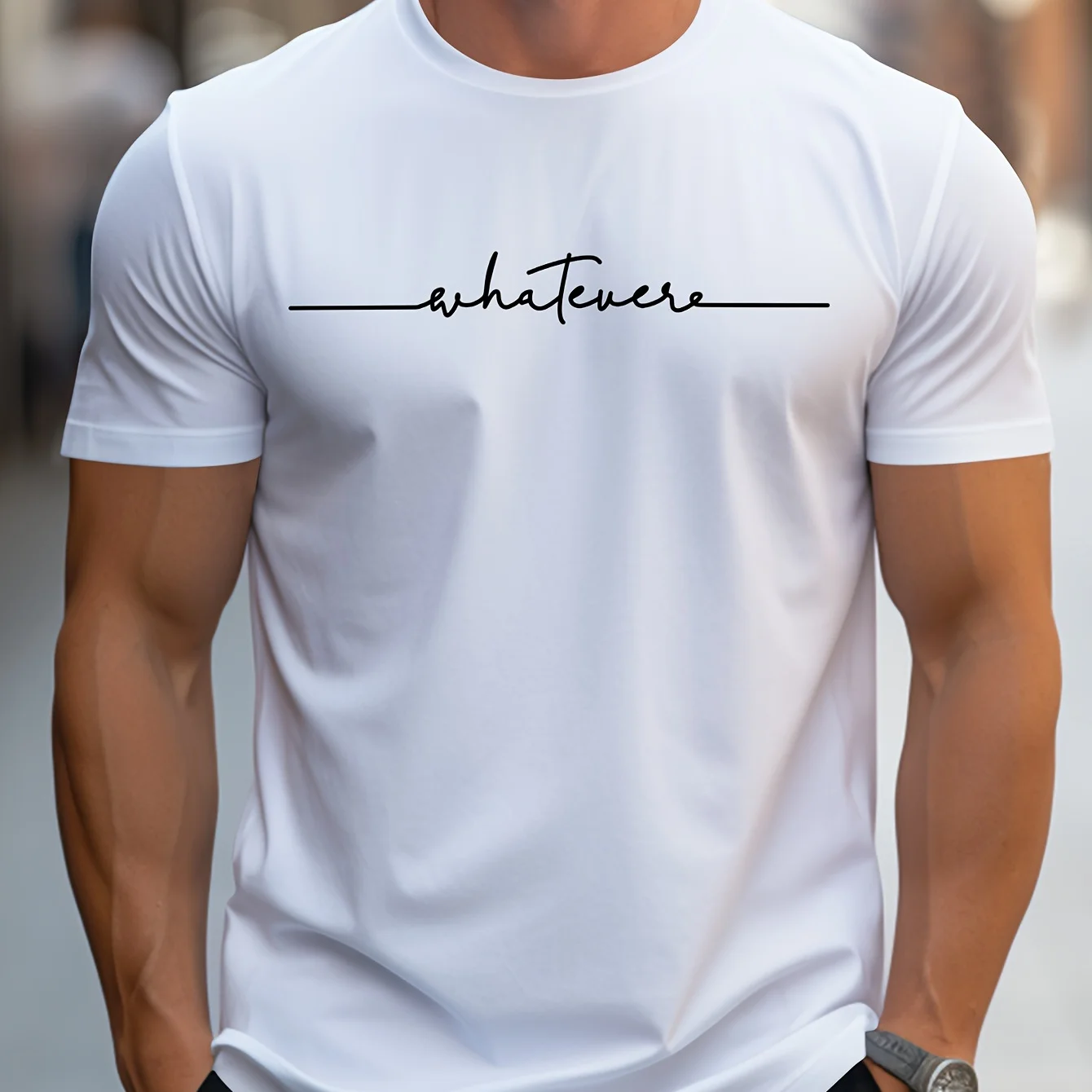 Modisches Sommer-Kurzarm-Sport-T-Shirt mit Rundhals ausschnitt für Herren, bequem und vielseitig