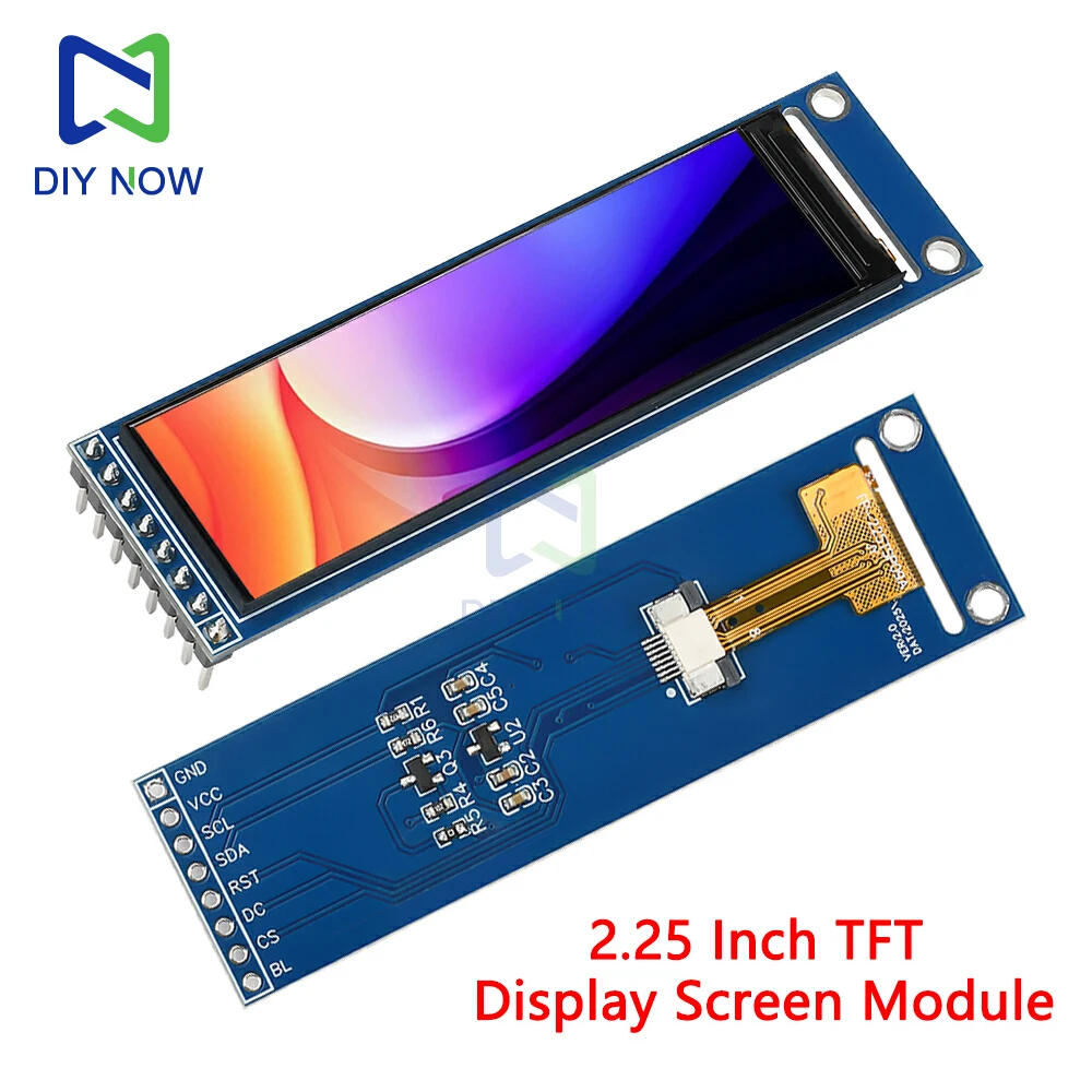 thumbnail: 2 Stuks IPS-display Module 1,14 Inch - Resolutie 135x240, SPI Interface, ST7789V Driver
