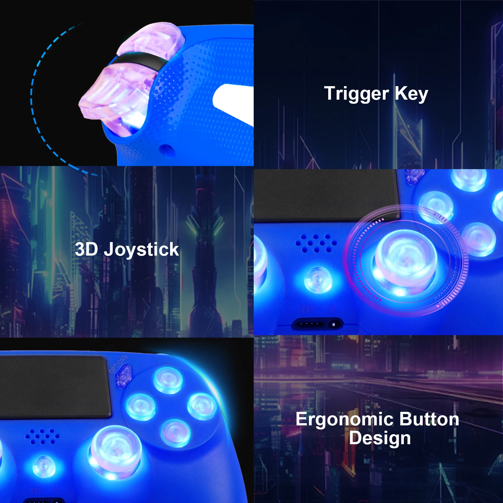 GAMINJA RGB     е, PS4PS3  ܼ PC ̽ƽ   Ʈѷ, 6 , ǰ
