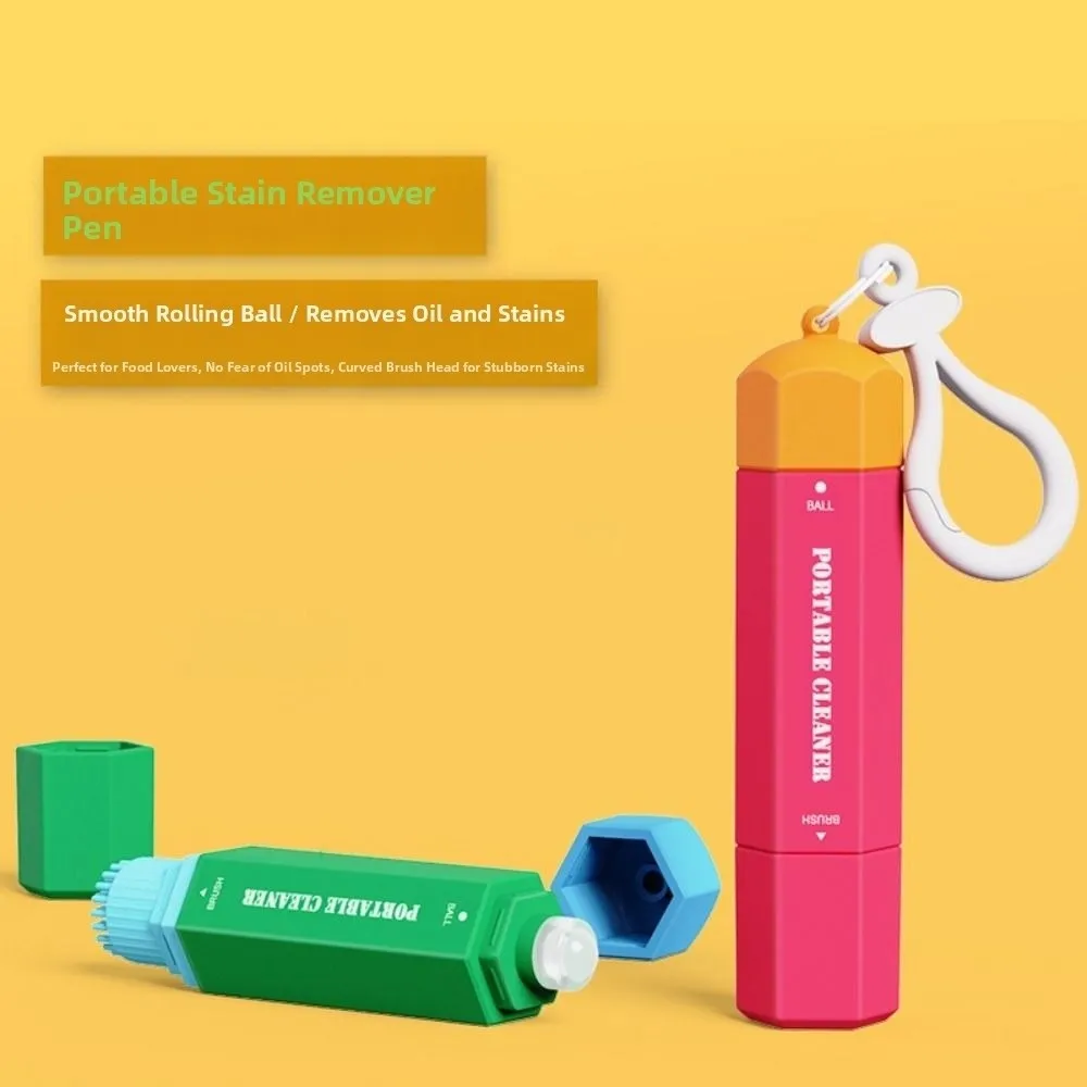 Hot 15ml Stain Remover Pen Instant Double Head Oil Remover Stick Portable With Brush Head Water-free Stain Remover Clothes Care