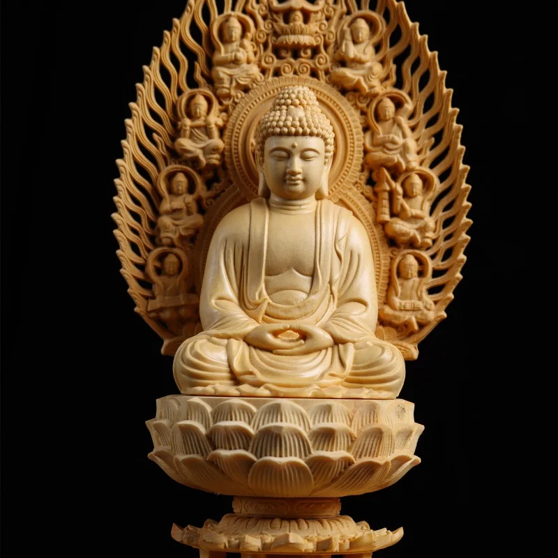 

Factory Direct Supply Wood Buddha Statue Patron Saint Home Furnishings Home Serving Eight Patron Saints Decoration Crafts