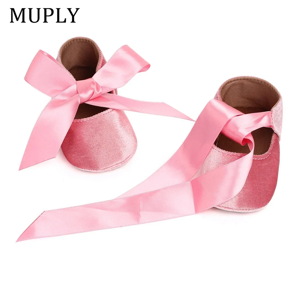 Baby Girl Cute Shoes Bow Lace Up PU Leather Princess Baby Shoes First Walkers Newborn Moccasins Toddler Shoes Baby Girls 5