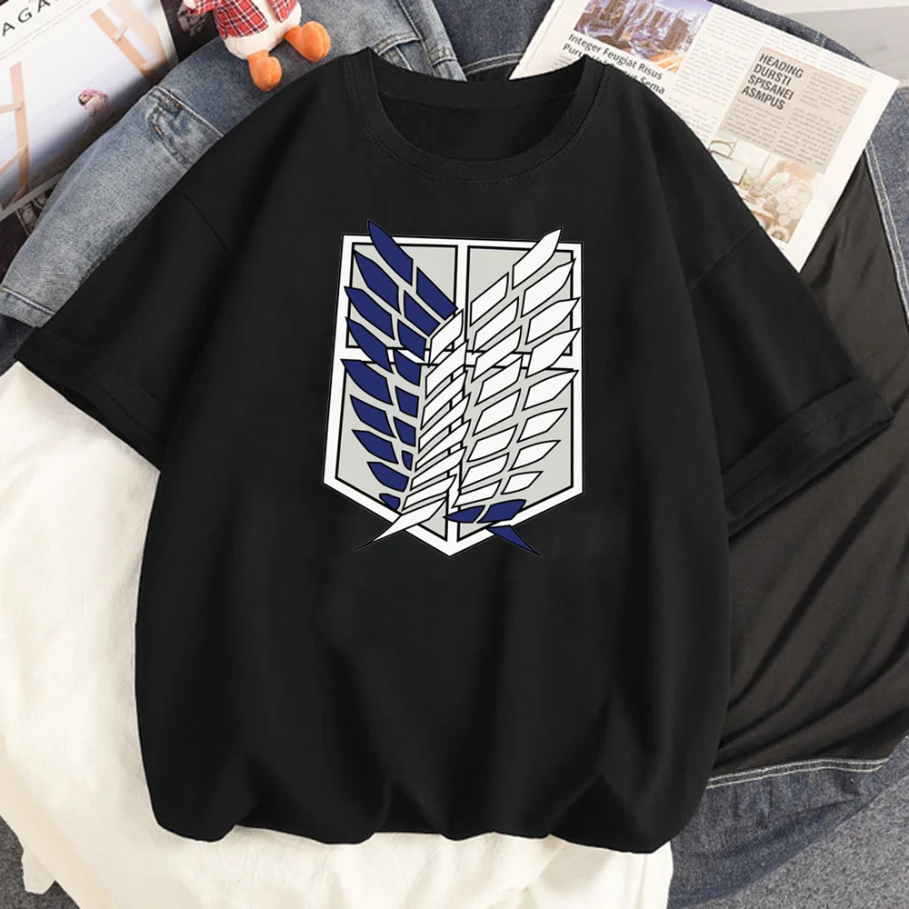 

attack on titan top women Y2K comic tshirt girl funny streetwear comic clothes