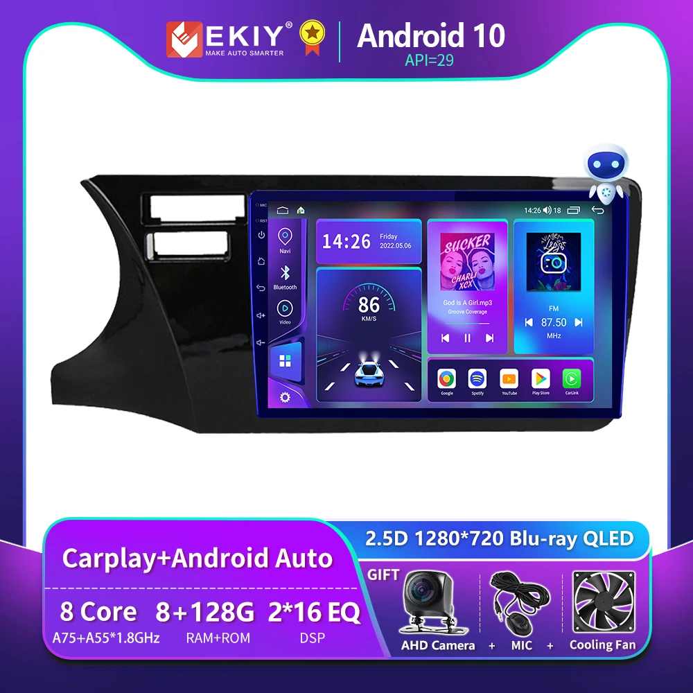 

EKIY T900 Android Stereo For Fit Honda City 2014 - 2017 Left Hand Drive Model Carplay Car Radio Multimedia Player Navigation GPS