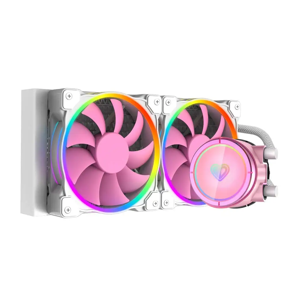 IDCOOLINGPINKFLOW240CPUWaterCooler5VAddressableRGBAIOCooler