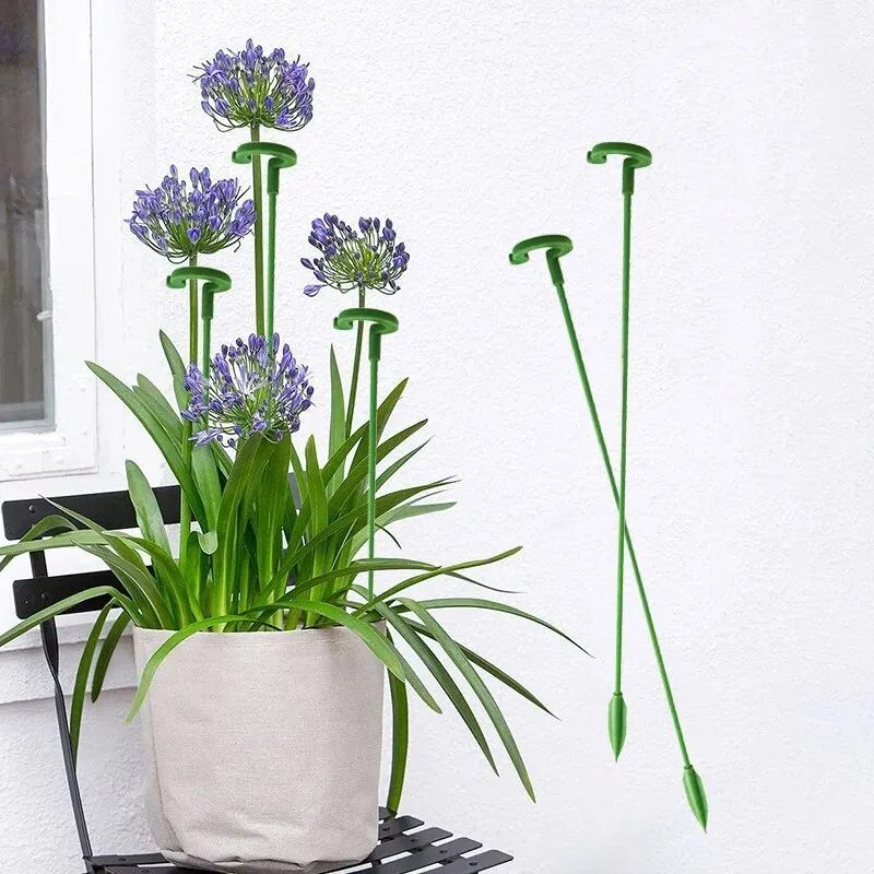 10pcs 27cm 원예 꽃 스탠드 브래킷, 화분에 심은 식물 꽃 모양 지원 막대, 고정 안티 숙박 잎 가드 프레임
