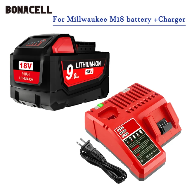 For Milwaukee M18 9.0AH Extended Capacity Battery Lithium XC 6.0 48-11-1860