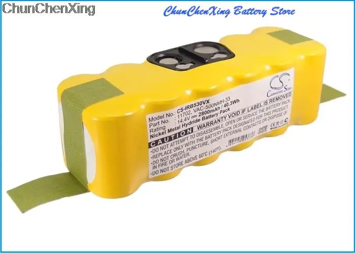 Batteria Cameron Sino 2800Mah Per Irobot Roomba 500,510,530,531,532,535,540,550,560,562,570,580,595, 600, 610, 620, 800,80501, R3