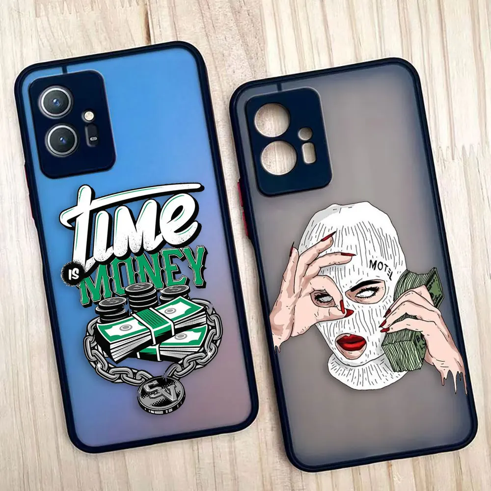 

Matte Phone Case for VIVO Y93 Y91 Y77 Y76 Y75 Y73 Y72 Y71 Y53 Y52S Y50 Y35 Y22 Y21 Y20 Z1 Z6 4G 5G Case Funda MONEY Spoiled Girl