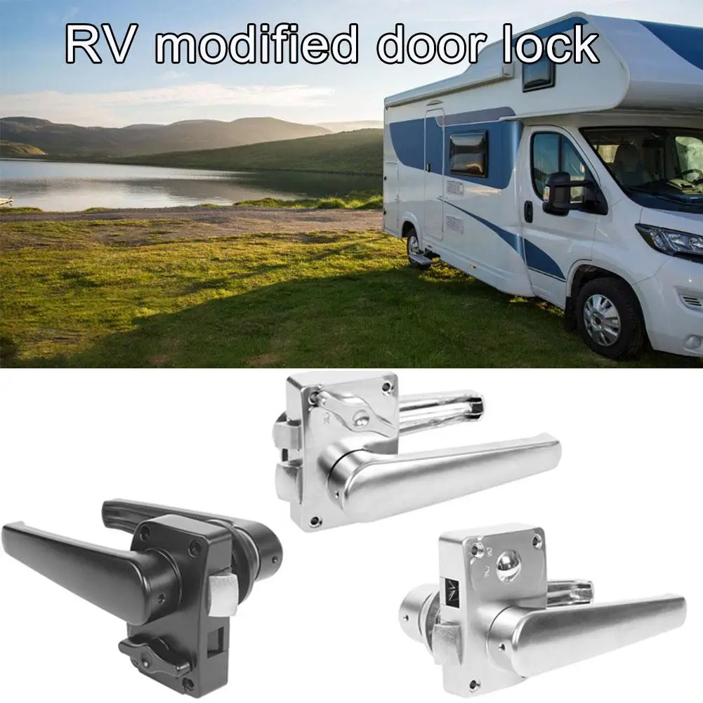 

RV Modified Door Lock Toilet Door Lock Bathroom Door Lock Silver With Reverse Lock Wear-resistant Anti-corrosion For Motorh L5F2