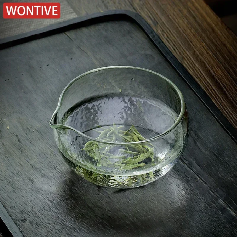 Japanese Matcha Bowl Hammer Textured Glass Tea Bowl Tea Set Accessories Song Dynasty Tools Vintage Kung Fu 1pc