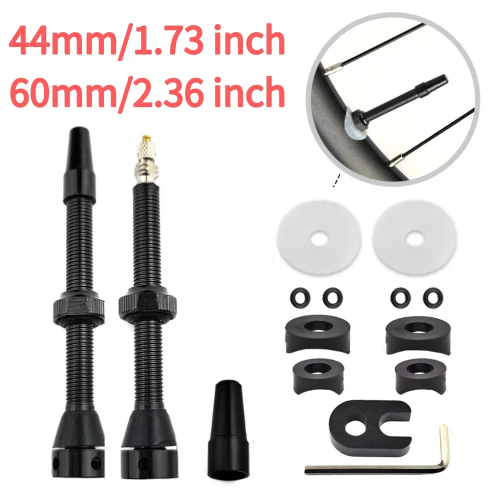 2pcs Tubeless Air Valve MTB for Mountain Road Bike Tubeless Rim Presta Valves Set Cycling Replacement Parts Attachment
