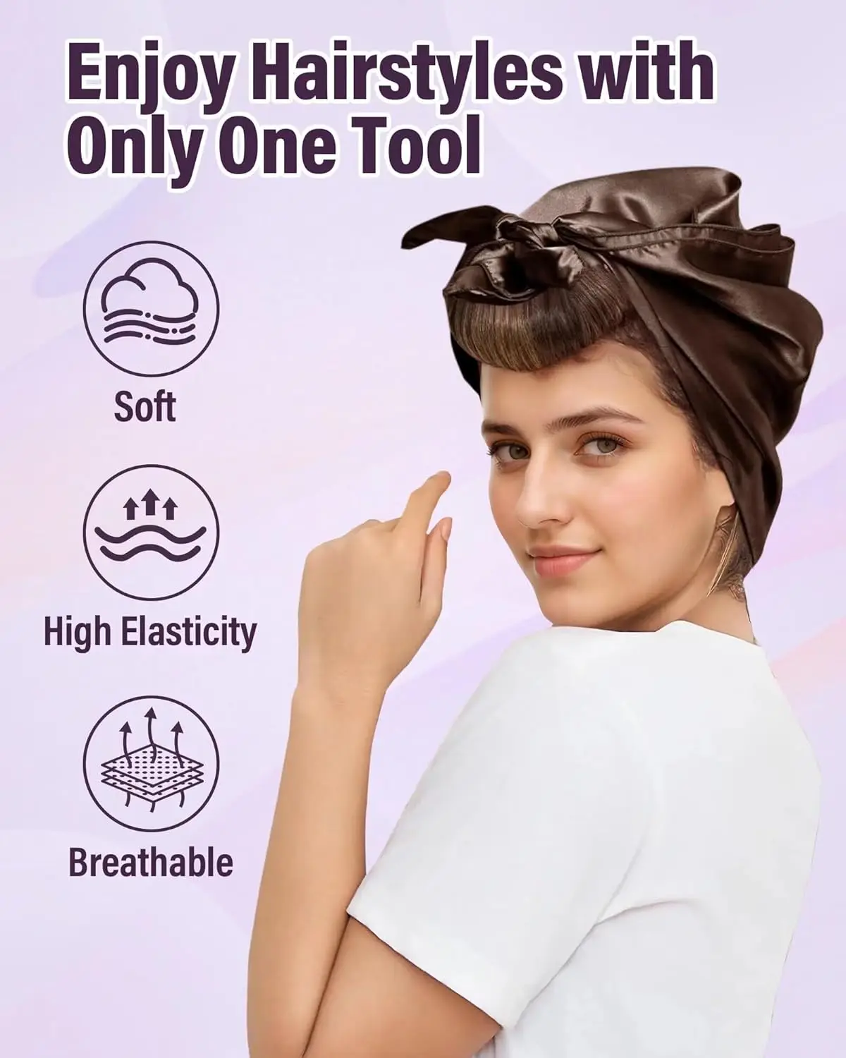 Luxurious Heatless Curling Set with Satin Scarf – Overnight Hair Rollers for Effortless Waves