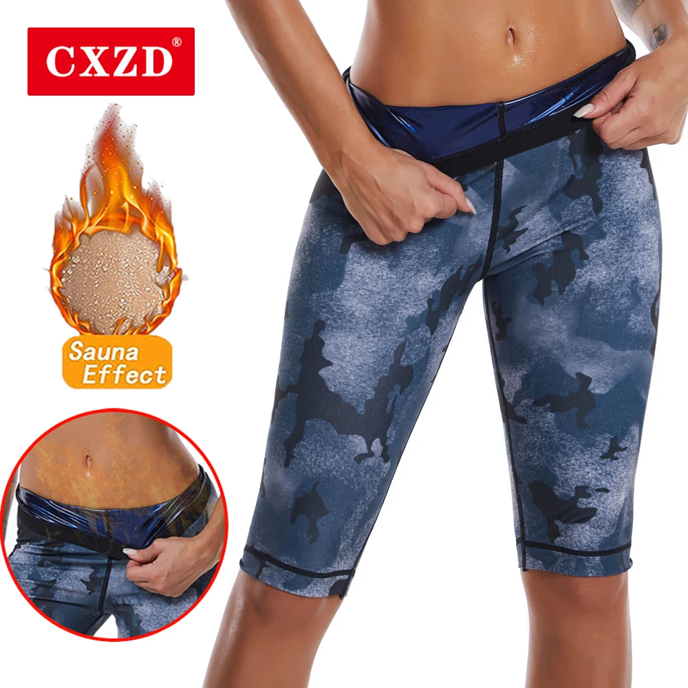 

CXZD Women Sauna Pants Camouflage Waist Trainer Body Shaper Belly Slimming Pants Reducing Girdles Corset Shapewear Fitness