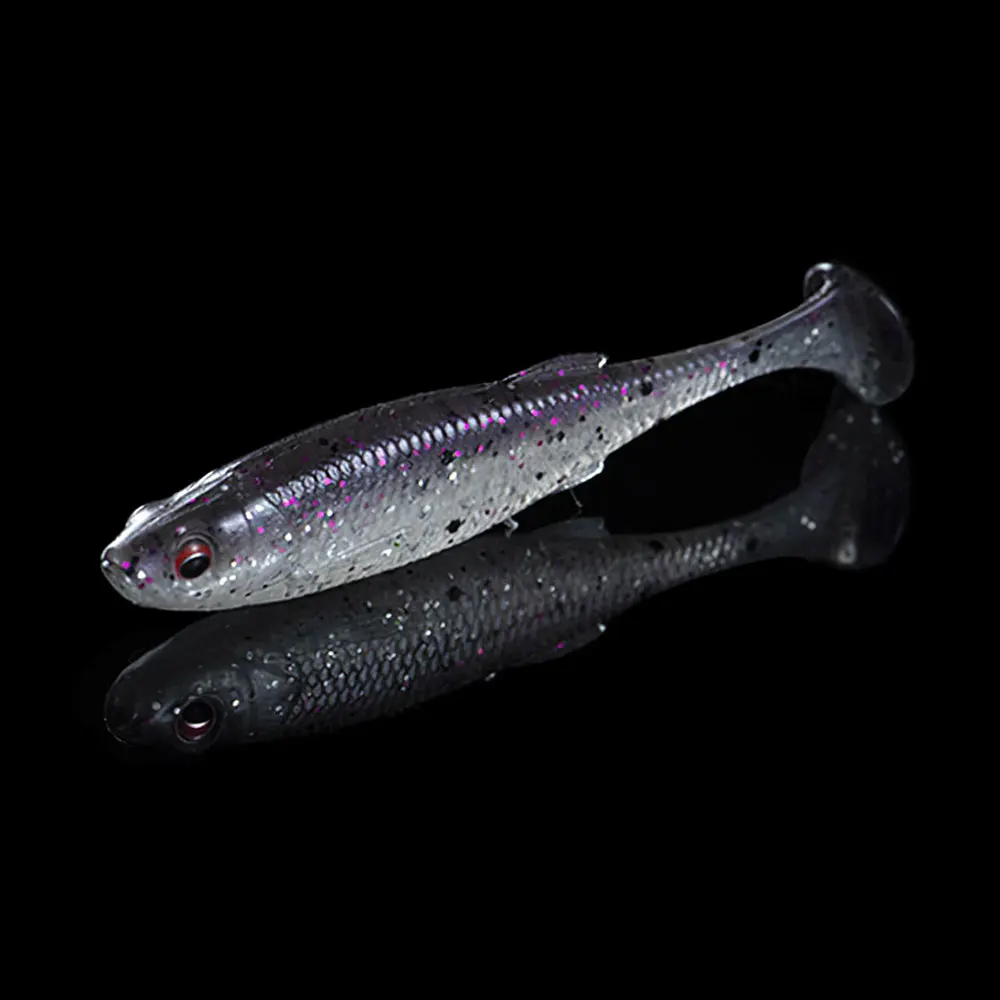 9/7pcs Fishing Soft Plastic Lures Silicone Bait Paddle Tail Shad