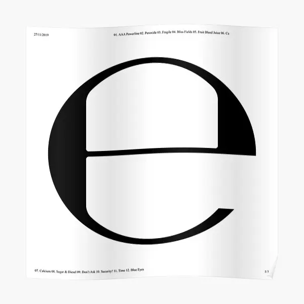 Ecco2K E Poster Art Decoration Decor Home Print Modern Painting