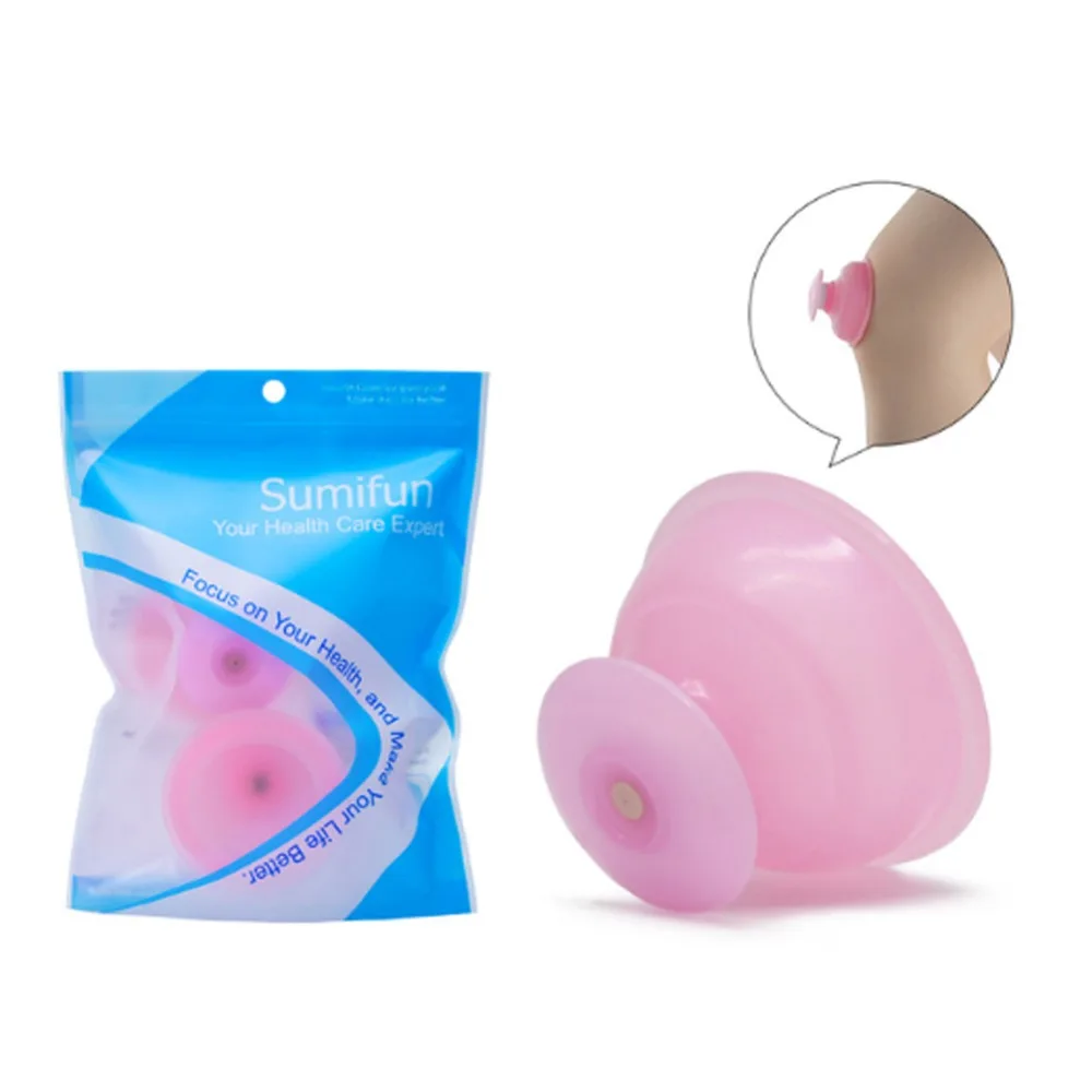 1pc Vacuum Silicone Cup Body Massager Anti Cellulite Vacuum Cans Silicone Suction Cups Back Neck Body Massage Helper
