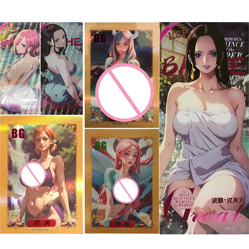 

Anime ONE PIECE BG LSP series collection card Kozuki Hiyori Shirahoshi Nefertari D. Vivi Children's toys Board game card