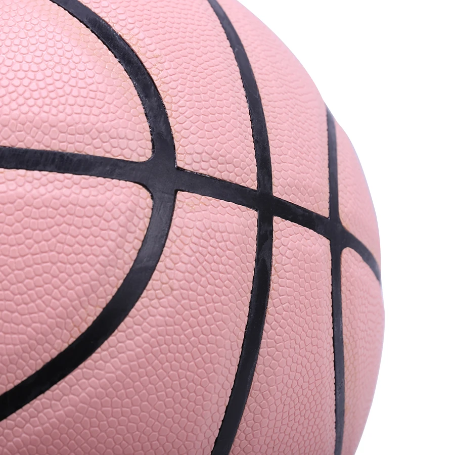 1 pc pink No. 7 basketball PU leather indoor and outdoor professional game training ball