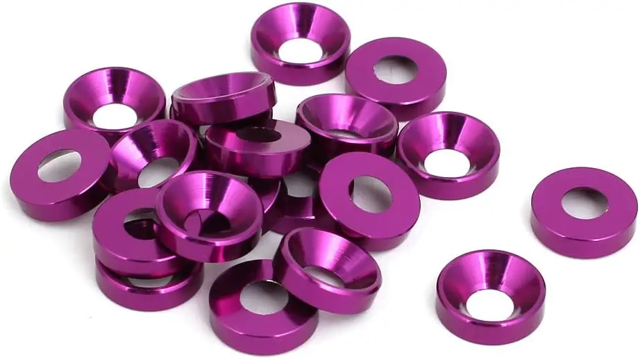 Colorful Anodized Aluminum Countersunk Head Bolt Washers