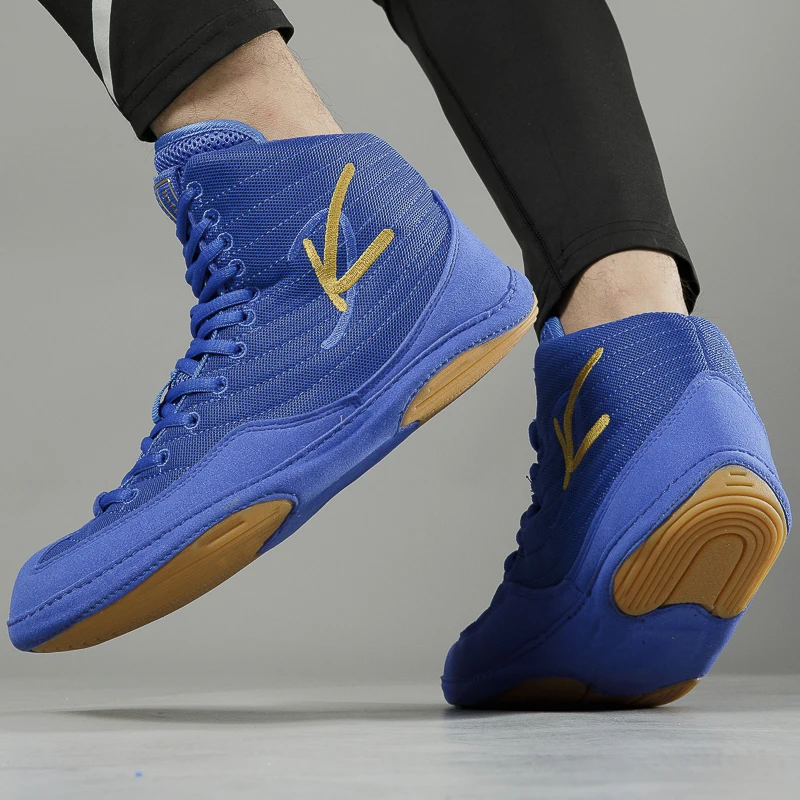 Men Women Child Boxing Boots Rubber Outsole Breathable Wrestling Boots Women Fitness Squats Strength Training Shoes Wrestling