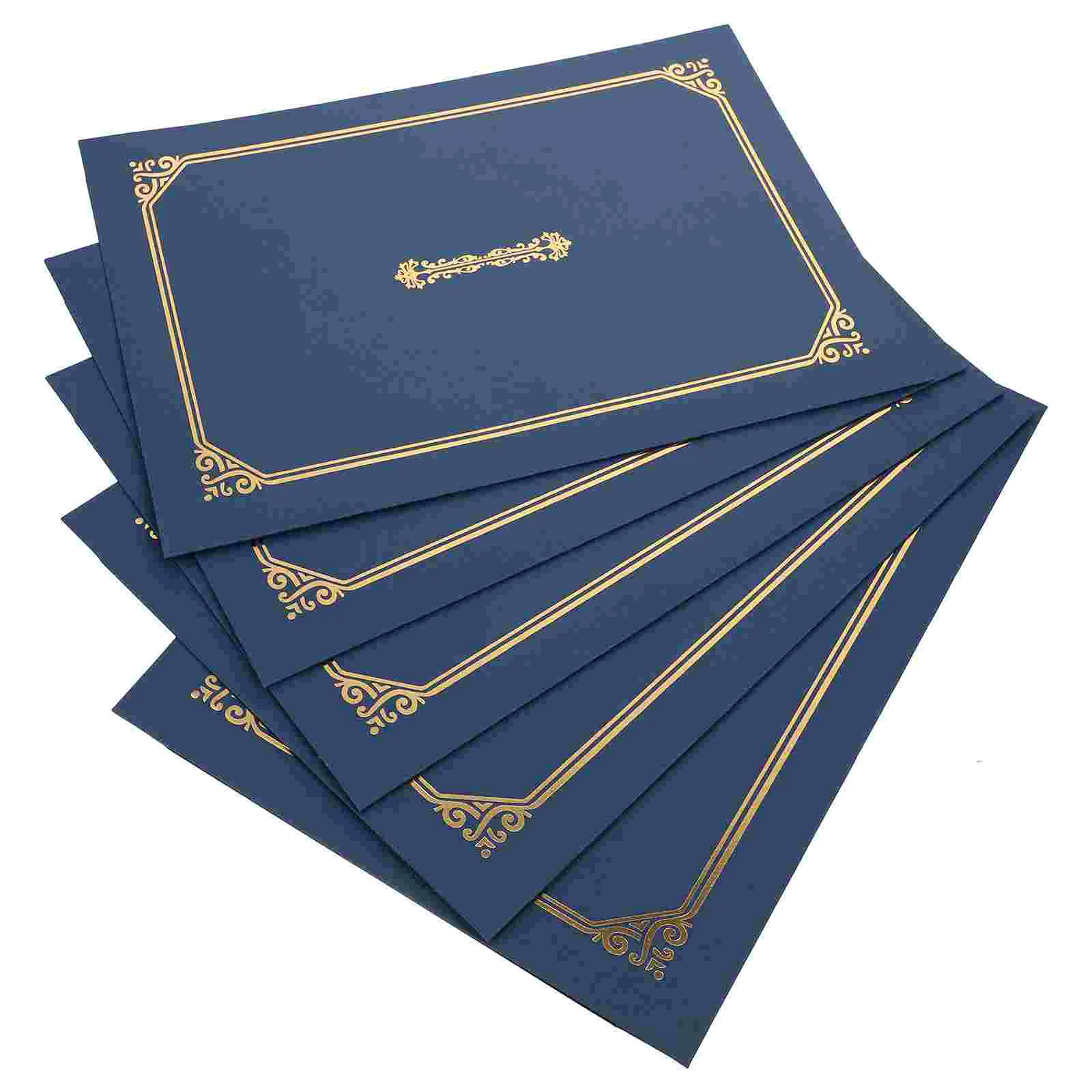 

Certificate Diploma Holder Cover Document Covers Paper Holders Folder Black Graduation Award Frame Folders Blue A4 Frames Gold