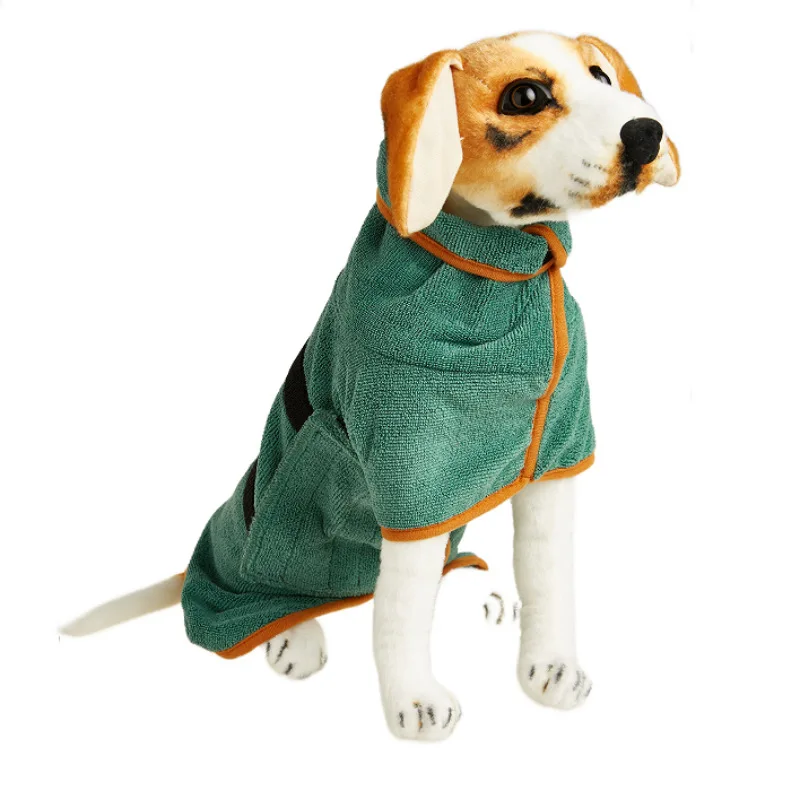 Quick Dry Dog Bath Robe Pet Towel onesie for After Bath Swimming & Grooming Puppy Bathrobe for Dogs