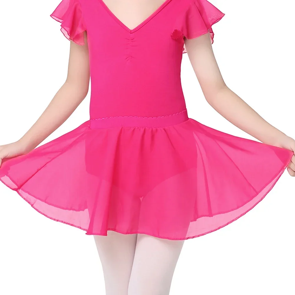 Ballet Skirt Girls Dancing Toddler Kids Chiffon Skirt Elastic Waist Tutu