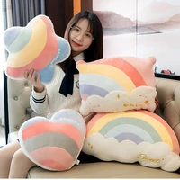 Candy Color Cloud Star Rainbow Pillow Stuffed Soft Colorful Cloud Throw Pillow Cushion Home Sofa Decor Pillow Gift for Friend 2