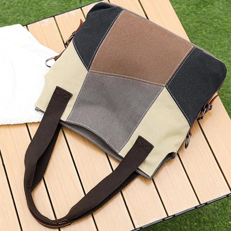 Canvas Women's Bag New Fashion Simple Retro Women's Shoulder Bag Leisure Large Capacity Travel Crossbody Bag Handbag