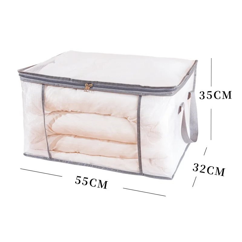 Transparent PVC Quilt Storage Bag Moving Luggage Packing Bag, Extra Large Capacity Clothes Quilts Storage Organizing Bag 6