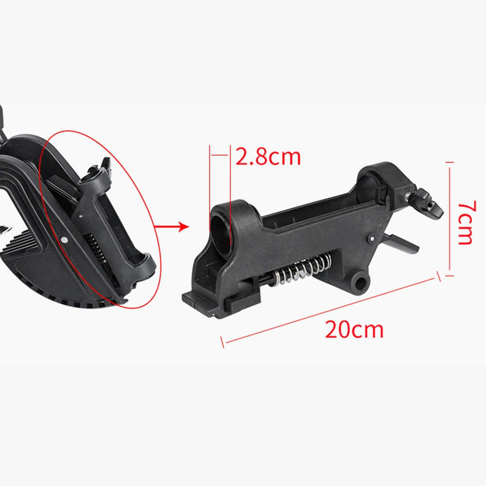 

Boat Thruster Bracket 1pc 20*7*2.8cm Black Canoes Plastic Propeller Inflatable Boat Motor Clamp Motor Mount Bracket