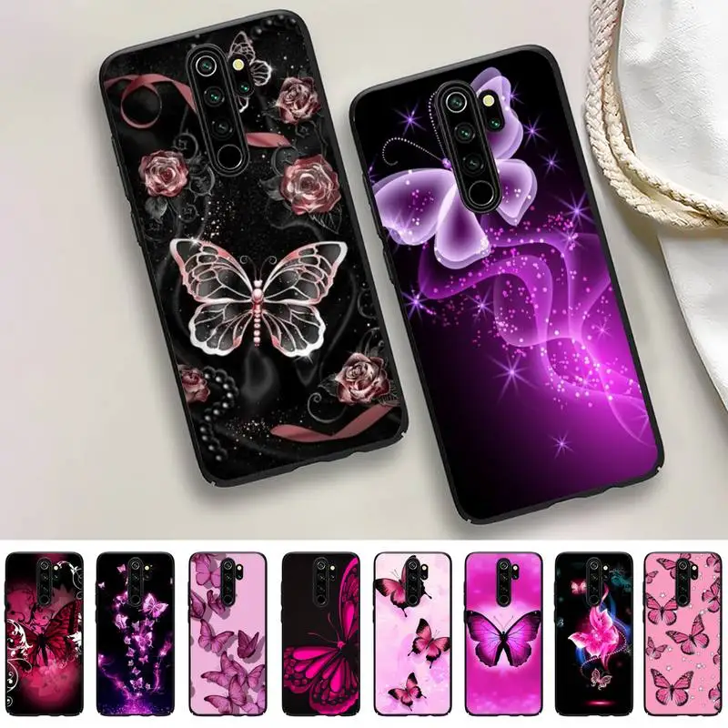 Elegant Beauty Pink Butterfly Phone Case - Silicone s
