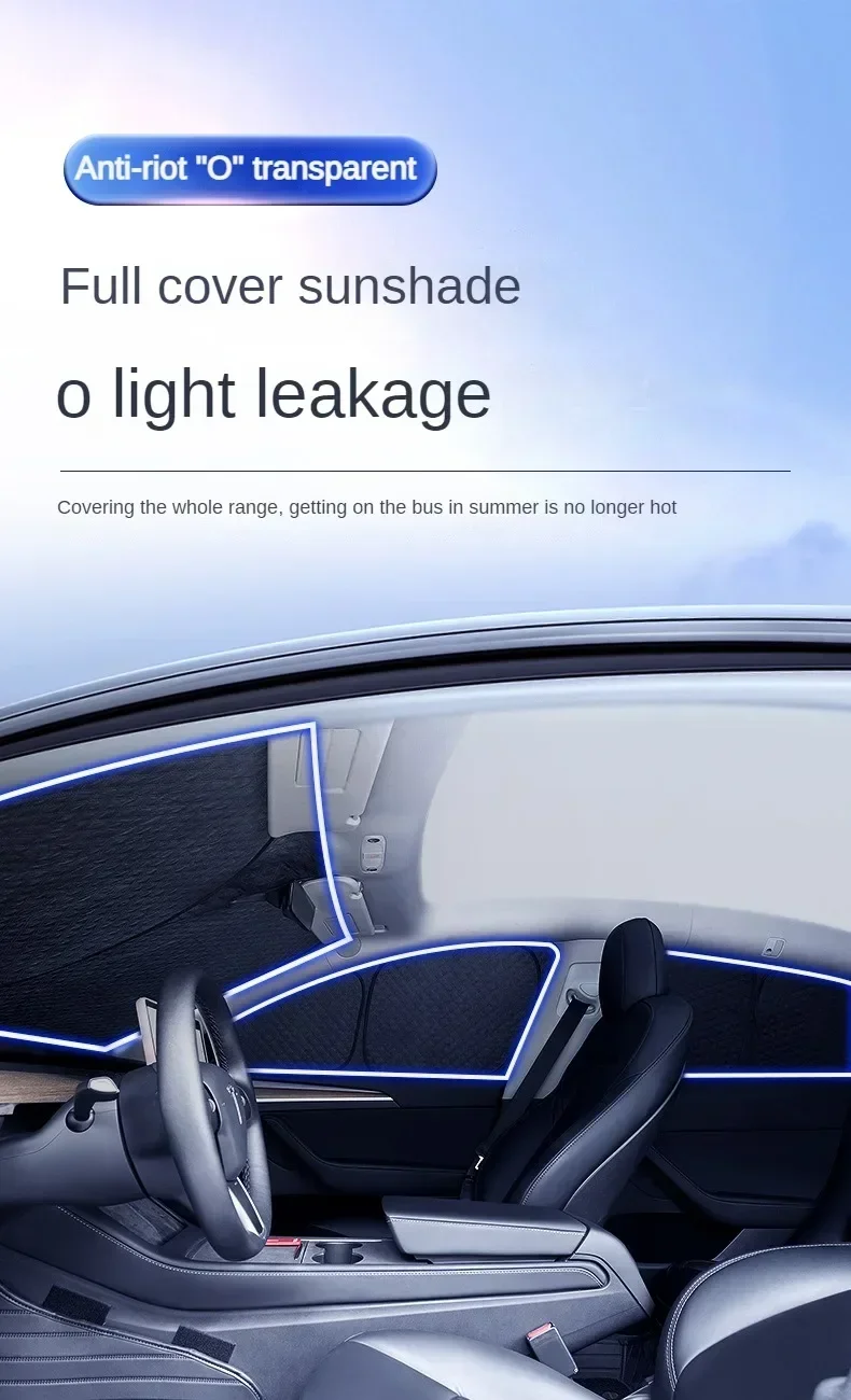 Upgrade des Datenschutz-Sonnenschutzes für Tesla New Model 3 Y 2025 2024, Sonnenschutz für die vordere Seitenfenster, Windschutzscheibe, Blindschattierung, Outdoor-Camping – Detail 4
