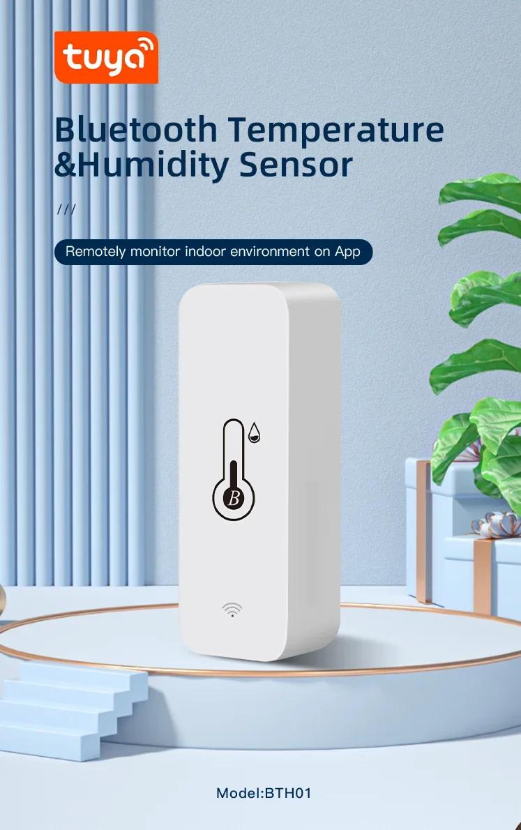 Description Picture 2 of itemTuya Bluetooth-Compatible Smart Temperature Humidity Sensor Mini 2024 New Upgrade  APP Remote Control Thermometer Hygrometer