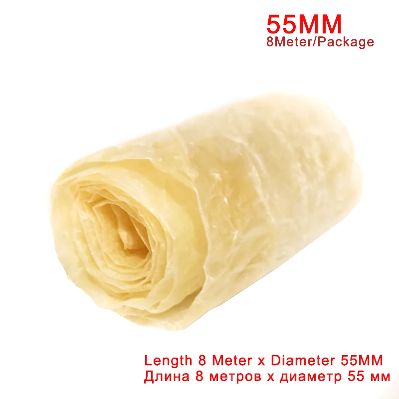 8M*85mm Dry Sausage Casing Sausage BBQ Fry Steam Sausages Meat Ham Maker Tools Filling Machine Kitchen Party Tools