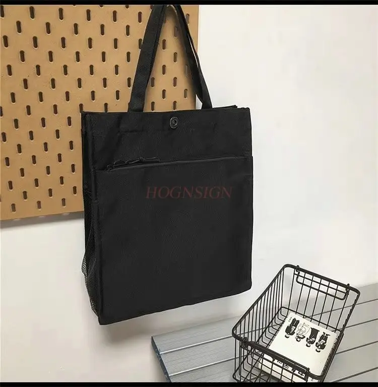 1pcs 캔버스 가방, 대용량 남성용 핸드백, 캐주얼하고 심플한 남성 스타일, 비즈니스 토트백, 파일 가방, 숄더백