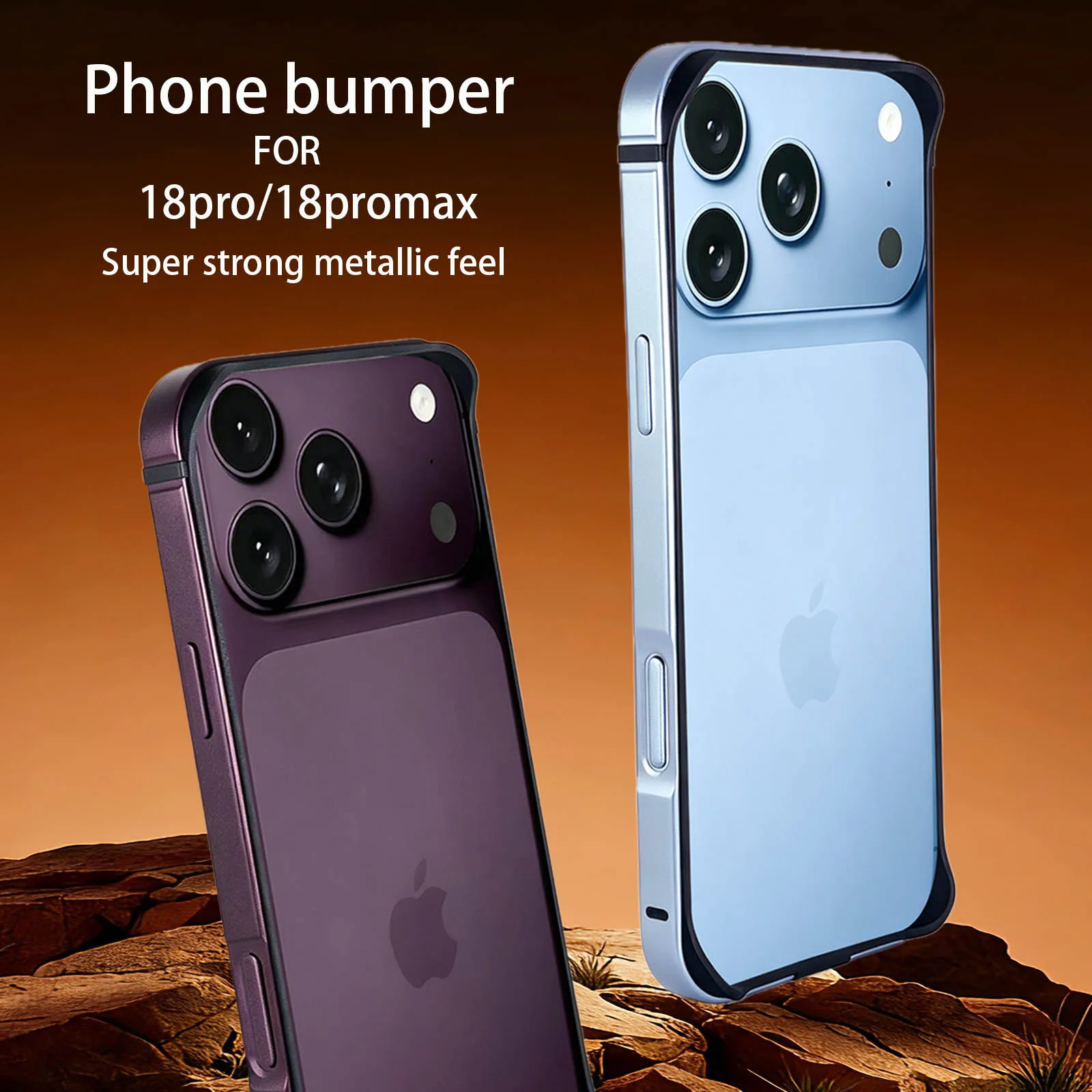 Aluminium Alloy Shockproof Metal Bumper Case with Silicone Armor Corners