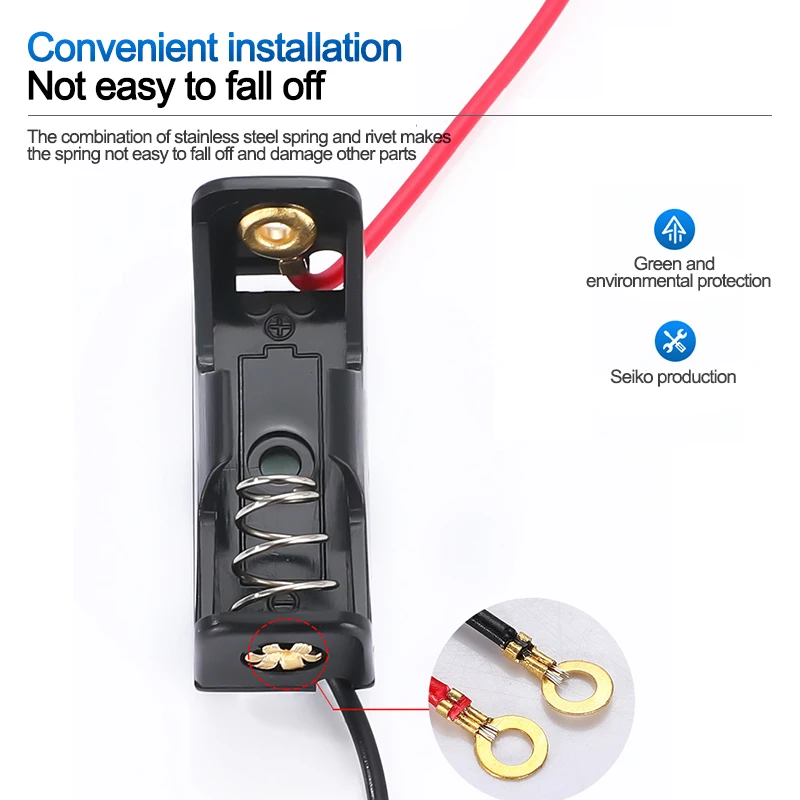 Battery Storage Box Battery Case Battery Holder Battery Box DIY Plastic AA LR6 HR6 Battery Storage Case Clip Holder Container 1X2X 3X 4X 18650 Battery Storage Box Case With Wire Lead Pin