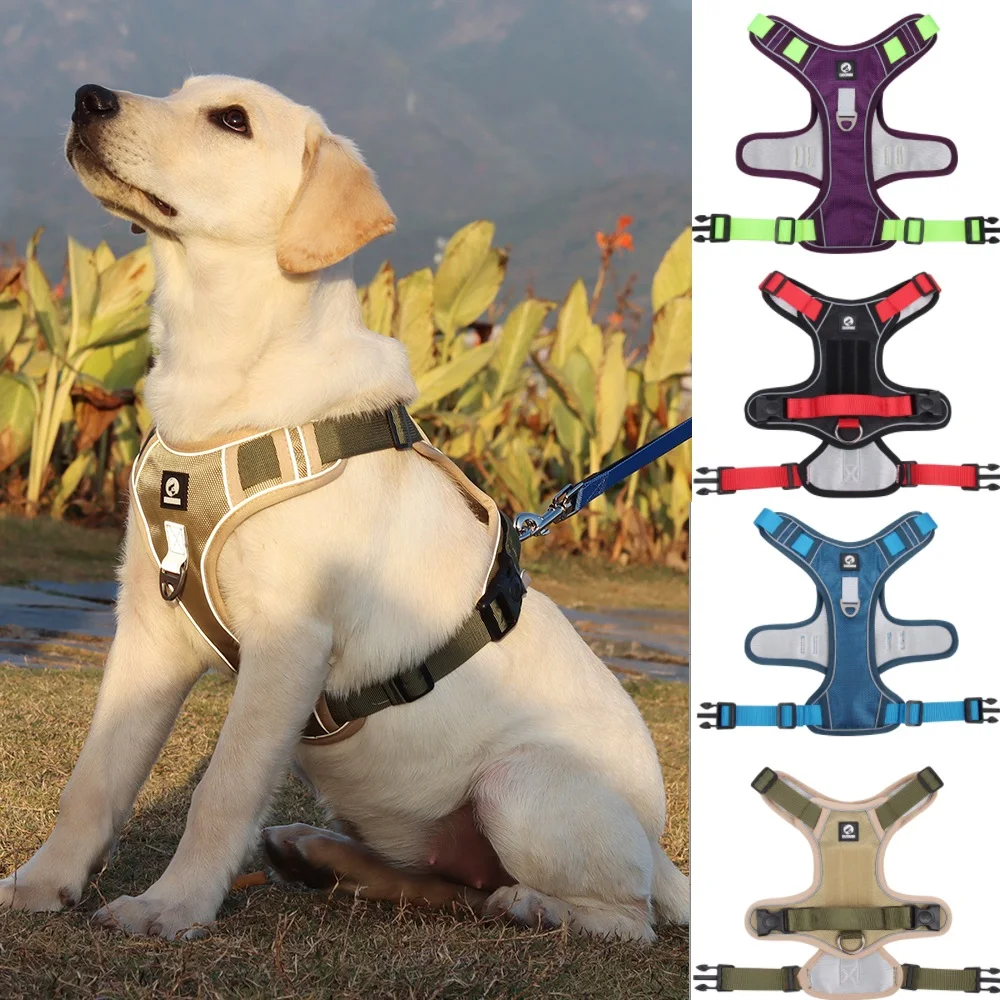 Training Pets Harnesses Dog Harness Reflective Vest Type Big Dog Chest Harness Explosion proof