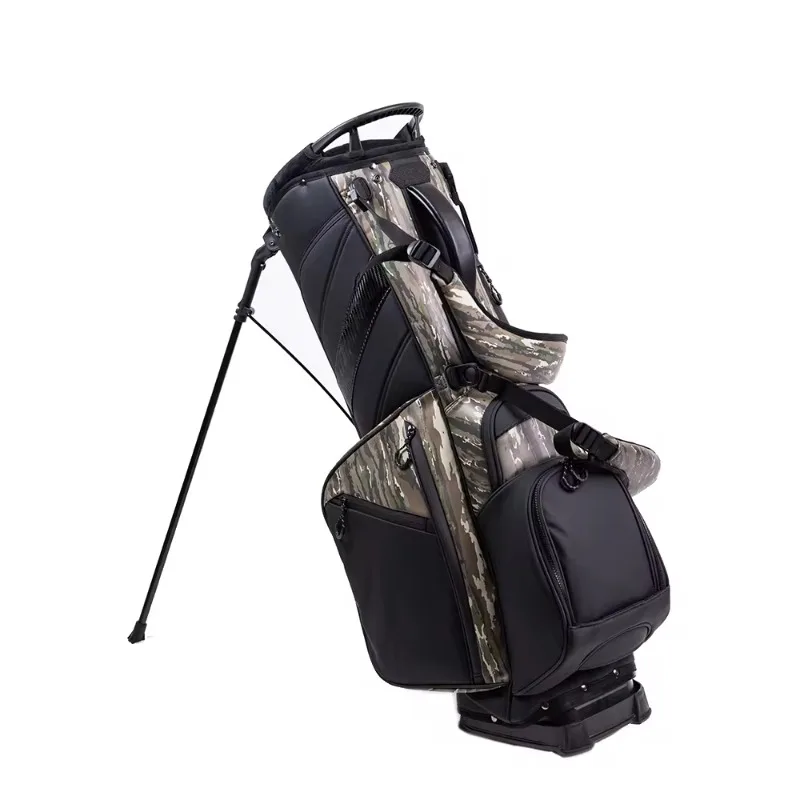 

superior quality pu leather camouflage lightweight golf stand bag 6 way