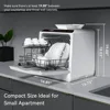 Countertop Dishwasher, 5 Washing Programs Portable Dishwasher With 5-Liter Built-in Water Tank For Glass Door 2